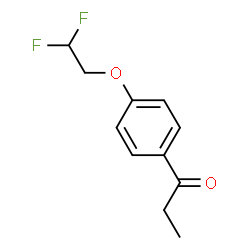 ChemSpider 2D Image | 1-[4-(2,2-Difluoroethoxy)phenyl]-1-propanone | C11H12F2O2