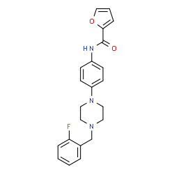 ChemSpider 2D Image | N-{4-[4-(2-Fluorobenzyl)-1-piperazinyl]phenyl}-2-furamide | C22H22FN3O2