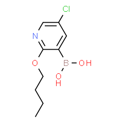ChemSpider 2D Image | (2-Butoxy-5-chloro-3-pyridinyl)boronic acid | C9H13BClNO3