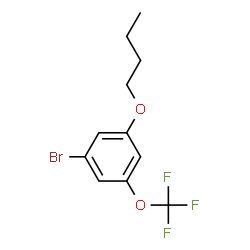 ChemSpider 2D Image | 1-Bromo-3-butoxy-5-(trifluoromethoxy)benzene | C11H12BrF3O2