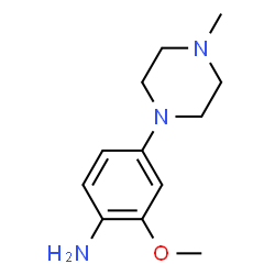ChemSpider 2D Image | 2-Methoxy-4-(4-methyl-1-piperazinyl)aniline | C12H19N3O