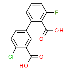 ChemSpider 2D Image | 4'-Chloro-3-fluoro-2,3'-biphenyldicarboxylic acid | C14H8ClFO4