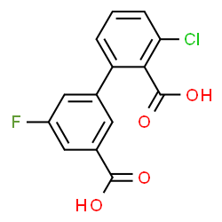 ChemSpider 2D Image | 3-Chloro-5'-fluoro-2,3'-biphenyldicarboxylic acid | C14H8ClFO4