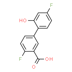 ChemSpider 2D Image | 4,4'-Difluoro-2'-hydroxy-3-biphenylcarboxylic acid | C13H8F2O3