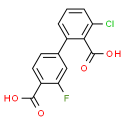 ChemSpider 2D Image | 3-Chloro-3'-fluoro-2,4'-biphenyldicarboxylic acid | C14H8ClFO4