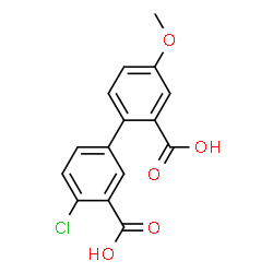 ChemSpider 2D Image | 4'-Chloro-4-methoxy-2,3'-biphenyldicarboxylic acid | C15H11ClO5
