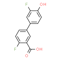 ChemSpider 2D Image | 3',4-Difluoro-4'-hydroxy-3-biphenylcarboxylic acid | C13H8F2O3