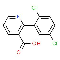 ChemSpider 2D Image | 2-(2,5-Dichlorophenyl)nicotinic acid | C12H7Cl2NO2