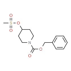 ChemSpider 2D Image | Benzyl 4-((methylsulfonyl)oxy)piperidine-1-carboxylate | C14H19NO5S