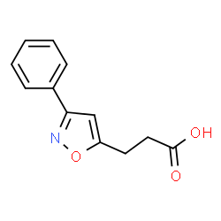 ChemSpider 2D Image | 3-(3-Phenyl-1,2-oxazol-5-yl)propanoic acid | C12H11NO3