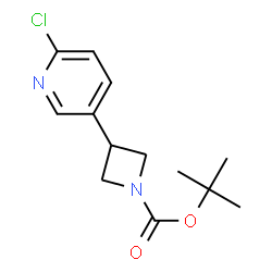 ChemSpider 2D Image | tert-Butyl 3-(6-chloropyridin-3-yl)azetidine-1-carboxylate | C13H17ClN2O2