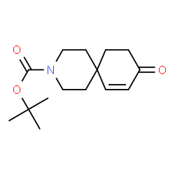 ChemSpider 2D Image | tert-butyl 9-oxo-3-azaspiro[5.5]undec-7-ene-3-carboxylate | C15H23NO3