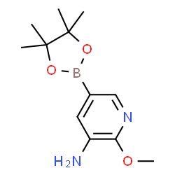 ChemSpider 2D Image | 2-Methoxy-5-(4,4,5,5-tetramethyl-1,3,2-dioxaborolan-2-yl)-3-pyridinamine | C12H19BN2O3