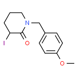 ChemSpider 2D Image | 3-Iodo-1-(4-methoxybenzyl)-2-piperidinone | C13H16INO2