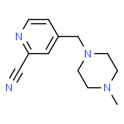 ChemSpider 2D Image | 4-((4-methylpiperazin-1-yl)methyl)picolinonitrile | C12H16N4