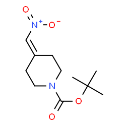 ChemSpider 2D Image | tert-Butyl 4-(nitromethylene)piperidine-1-carboxylate | C11H18N2O4