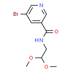 ChemSpider 2D Image | 5-Bromo-N-(2,2-dimethoxyethyl)nicotinamide | C10H13BrN2O3