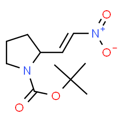 ChemSpider 2D Image | (E)-tert-butyl 2-(2-nitrovinyl)pyrrolidine-1-carboxylate | C11H18N2O4