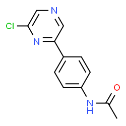 ChemSpider 2D Image | N-(4-(6-chloropyrazin-2-yl)phenyl)acetAmide | C12H10ClN3O