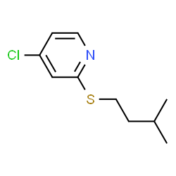 ChemSpider 2D Image | 4-Chloro-2-[(3-methylbutyl)sulfanyl]pyridine | C10H14ClNS