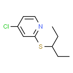 ChemSpider 2D Image | 4-Chloro-2-(3-pentanylsulfanyl)pyridine | C10H14ClNS