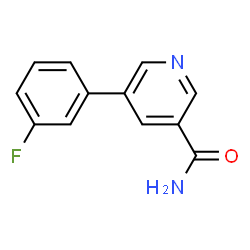 ChemSpider 2D Image | 5-(3-Fluorophenyl)nicotinamide | C12H9FN2O