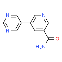 ChemSpider 2D Image | 5-(5-Pyrimidinyl)nicotinamide | C10H8N4O