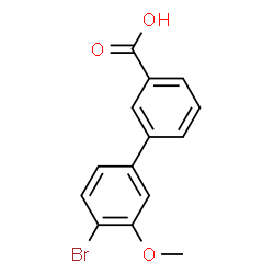 ChemSpider 2D Image | 4'-Bromo-3'-methoxy-3-biphenylcarboxylic acid | C14H11BrO3