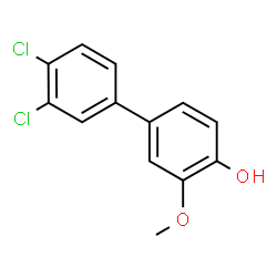 ChemSpider 2D Image | 3',4'-Dichloro-3-methoxy-4-biphenylol | C13H10Cl2O2