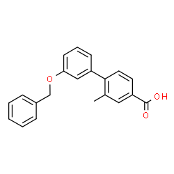 ChemSpider 2D Image | 3'-(Benzyloxy)-2-methyl-4-biphenylcarboxylic acid | C21H18O3