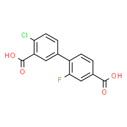 ChemSpider 2D Image | 4-Chloro-2'-fluoro-3,4'-biphenyldicarboxylic acid | C14H8ClFO4