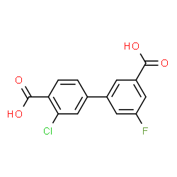 ChemSpider 2D Image | 3'-Chloro-5-fluoro-3,4'-biphenyldicarboxylic acid | C14H8ClFO4