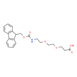 ChemSpider 2D Image | 1-(9H-Fluoren-9-yl)-3-oxo-2,7,10-trioxa-4-azatridecan-13-oic acid | C22H25NO6
