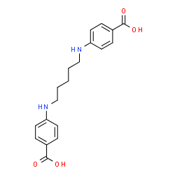 ChemSpider 2D Image | 4,4'-(1,5-Pentanediyldiimino)dibenzoic acid | C19H22N2O4