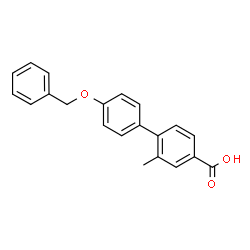ChemSpider 2D Image | 4'-(Benzyloxy)-2-methyl-4-biphenylcarboxylic acid | C21H18O3