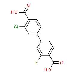 ChemSpider 2D Image | 3-Chloro-3'-fluoro-4,4'-biphenyldicarboxylic acid | C14H8ClFO4