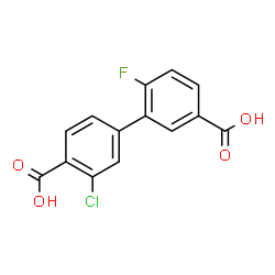 ChemSpider 2D Image | 3'-Chloro-6-fluoro-3,4'-biphenyldicarboxylic acid | C14H8ClFO4