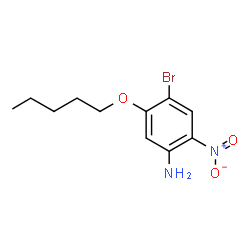 ChemSpider 2D Image | 4-Bromo-2-nitro-5-(pentyloxy)aniline | C11H15BrN2O3