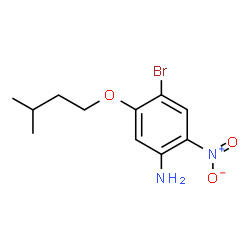 ChemSpider 2D Image | 4-Bromo-5-(3-methylbutoxy)-2-nitroaniline | C11H15BrN2O3