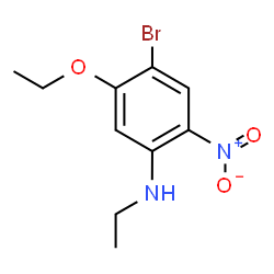 ChemSpider 2D Image | 4-Bromo-5-ethoxy-N-ethyl-2-nitroaniline | C10H13BrN2O3