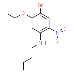 ChemSpider 2D Image | 4-Bromo-N-butyl-5-ethoxy-2-nitroaniline | C12H17BrN2O3