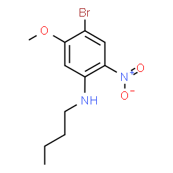 ChemSpider 2D Image | 4-Bromo-N-butyl-5-methoxy-2-nitroaniline | C11H15BrN2O3