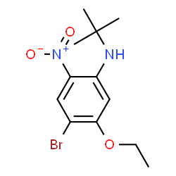 ChemSpider 2D Image | 4-Bromo-5-ethoxy-N-(2-methyl-2-propanyl)-2-nitroaniline | C12H17BrN2O3
