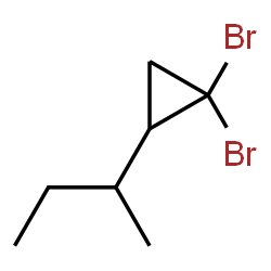 ChemSpider 2D Image | 1,1-Dibromo-2-sec-butylcyclopropane | C7H12Br2