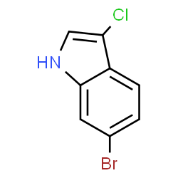 ChemSpider 2D Image | 6-Bromo-3-chloro-1H-indole | C8H5BrClN