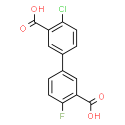 ChemSpider 2D Image | 4-Chloro-4'-fluoro-3,3'-biphenyldicarboxylic acid | C14H8ClFO4