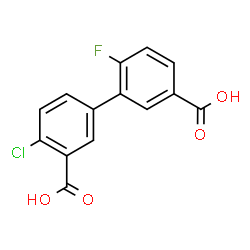 ChemSpider 2D Image | 4-Chloro-6'-fluoro-3,3'-biphenyldicarboxylic acid | C14H8ClFO4