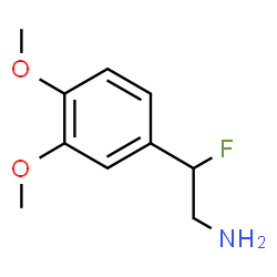 ChemSpider 2D Image | 2-(3,4-Dimethoxyphenyl)-2-fluoroethanamine | C10H14FNO2