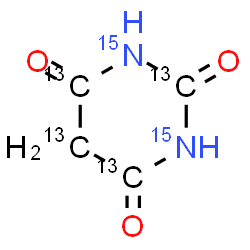 ChemSpider 2D Image | 2,4,6(1H,3H,5H)-(~13~C_4_,~15~N_2_)Pyrimidinetrione | 13C4H415N2O3