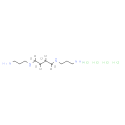 ChemSpider 2D Image | N,N'-Bis(3-aminopropyl)-1,4-(~2~H_8_)butanediamine tetrahydrochloride | C10H22D8Cl4N4